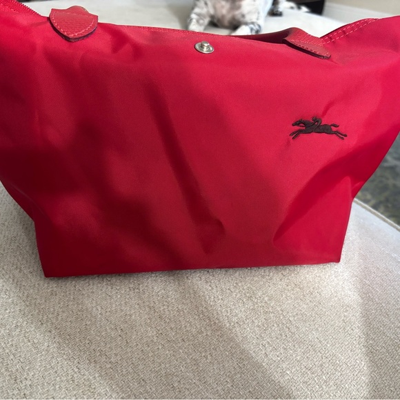 Longchamp Handbags - Longchamp Le Pliage Small Top Handle Bag - Red (Like New!) + FREE Strap ORIGINAL